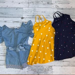 Bundle of 3 summer dresses/rompers- size 5/6. Kensie Girl & Old Navy